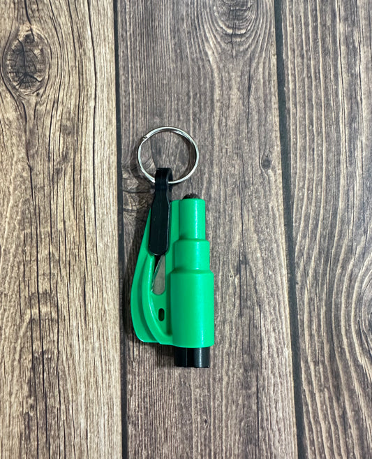 Green seatbelt cutter/ window breaker