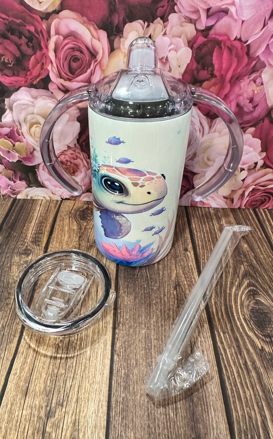 12 oz straight stainless-steel double walled sippy cup/ regular tumbler