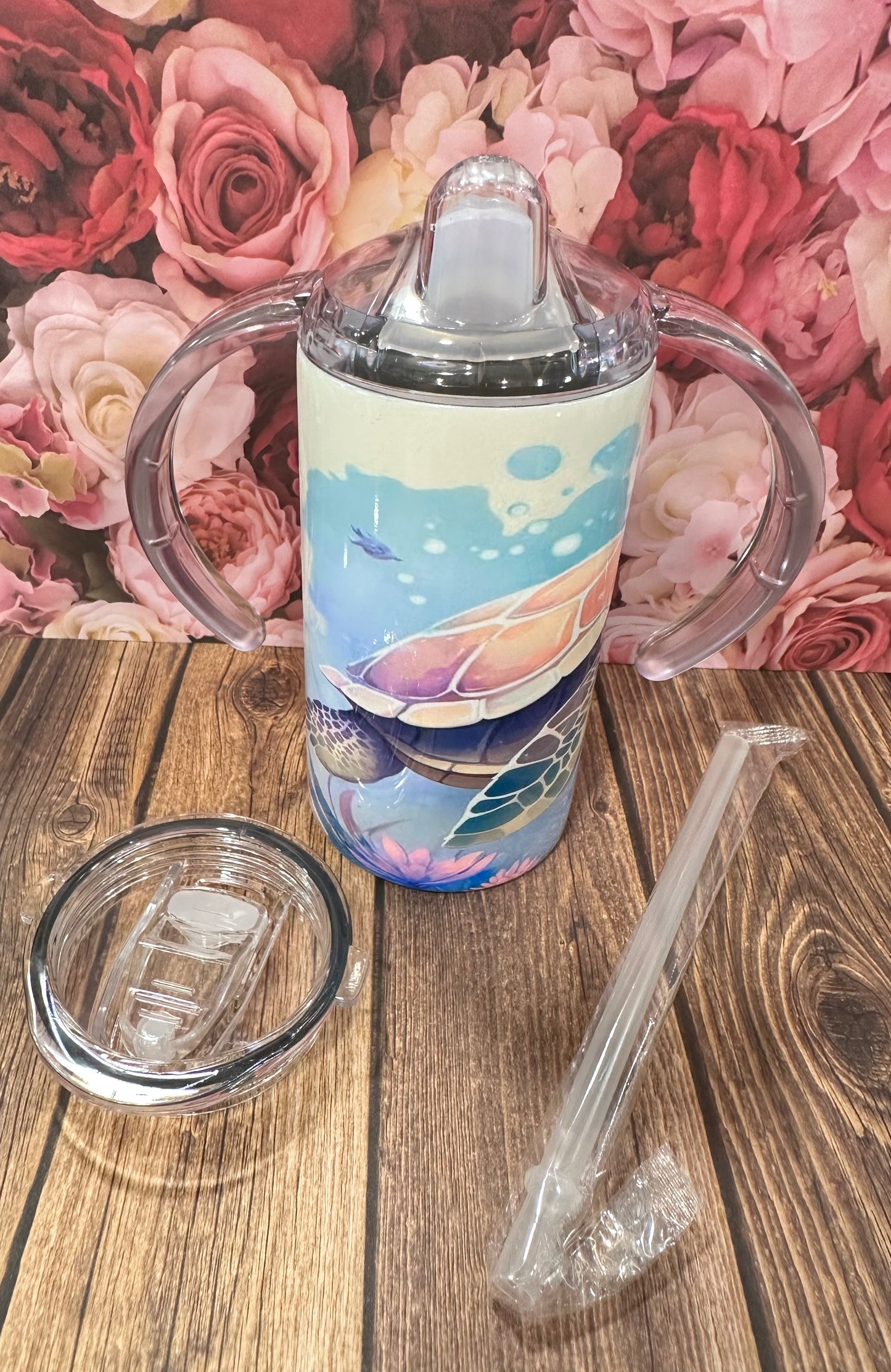 12 oz straight stainless-steel double walled sippy cup/ regular tumbler