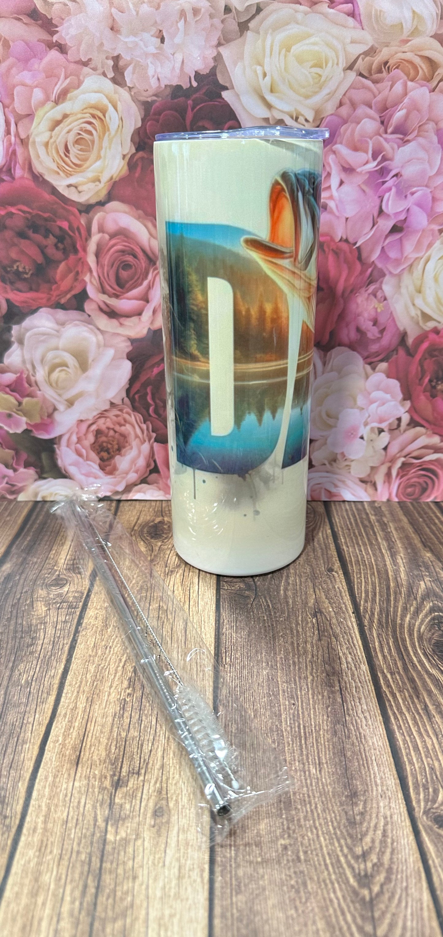 20 oz straight stainless-steel double walled tumbler