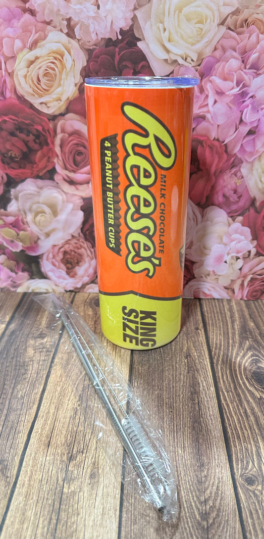 20 oz straight stainless-steel double walled tumbler