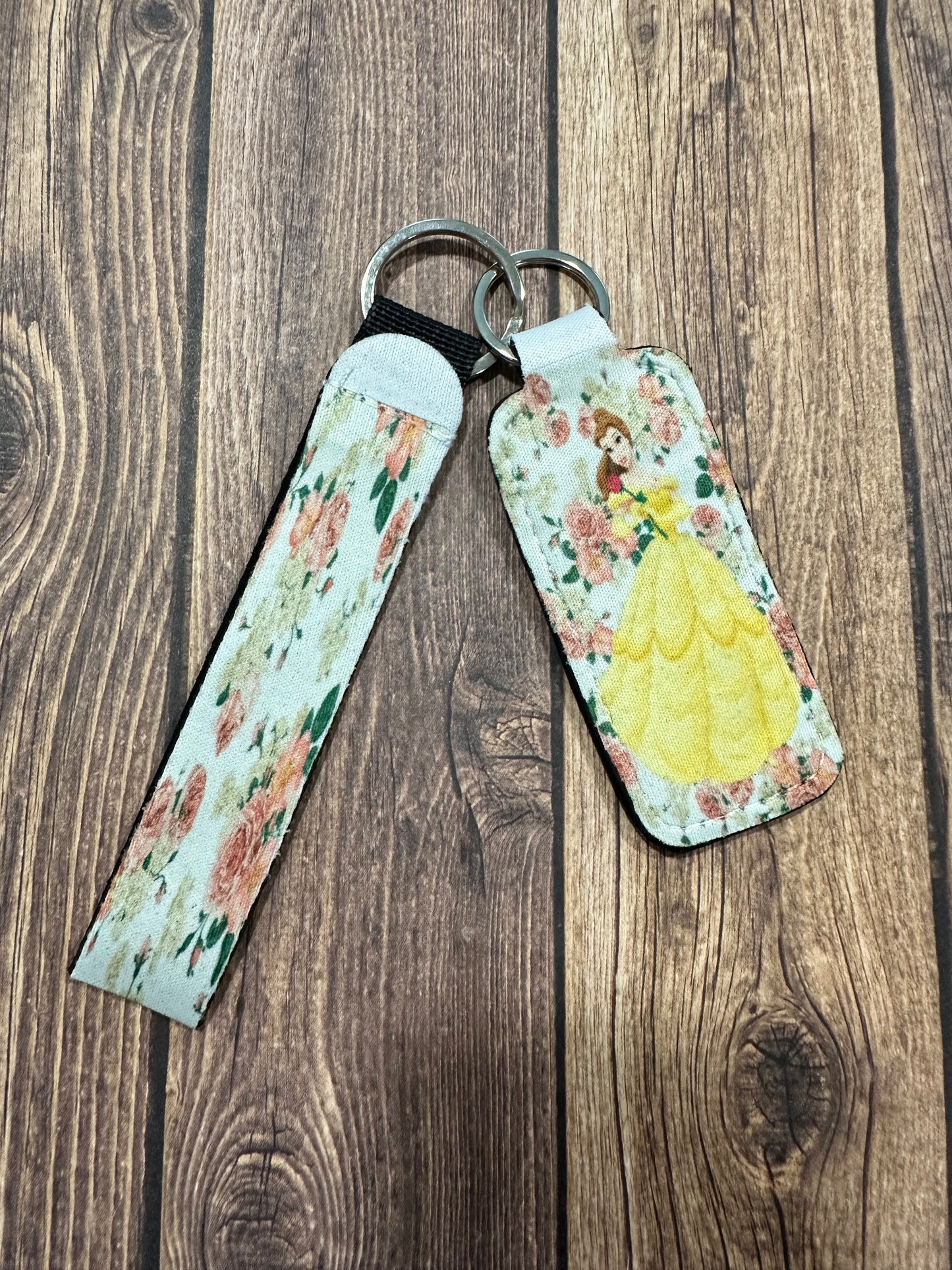 Belle wristlet and chapstick holder set