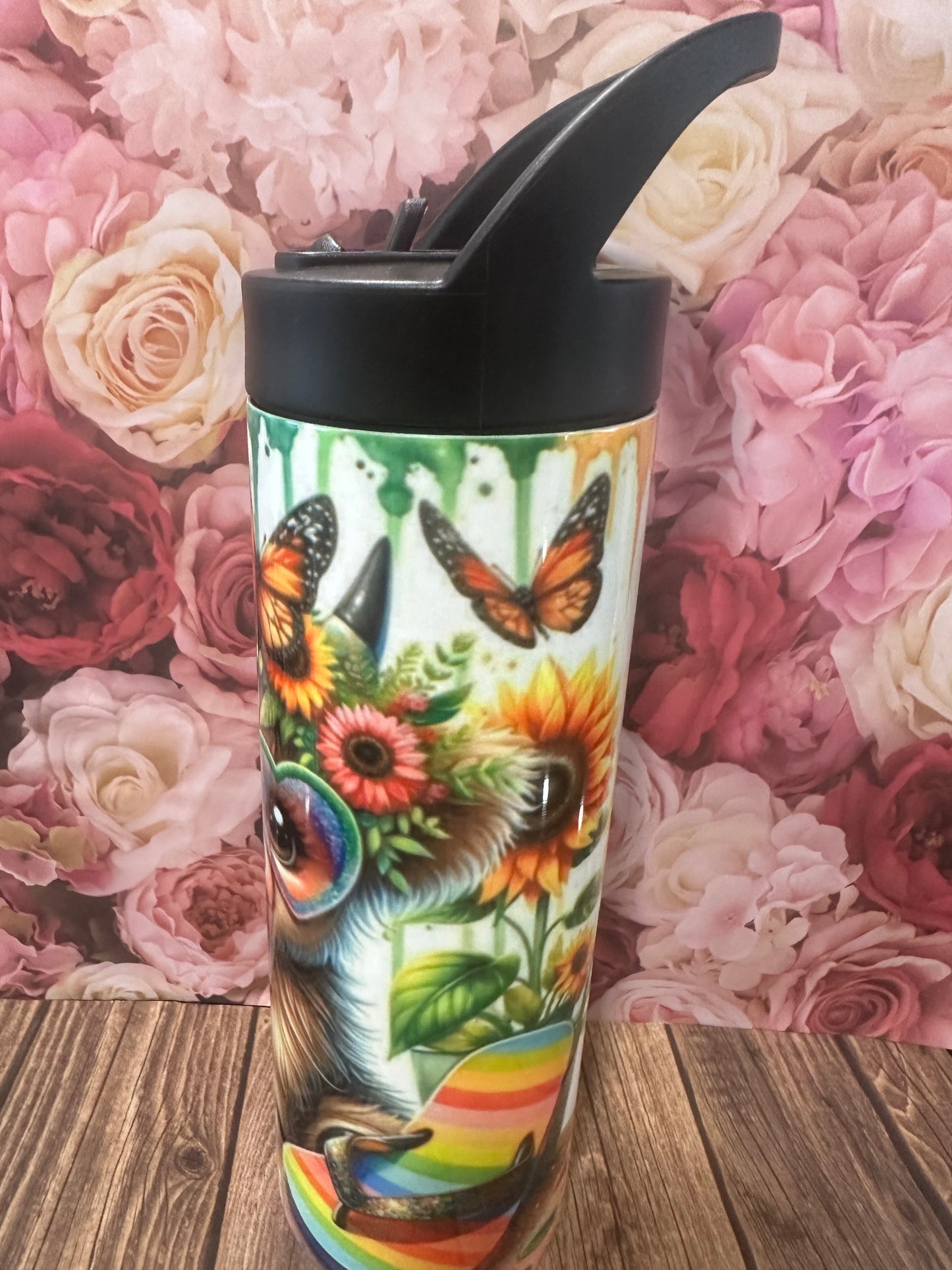 20 oz flip straw straight stainless-steel double walled tumbler