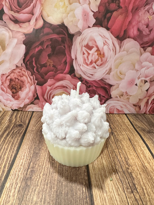 Vanilla soy wax cupcake candle