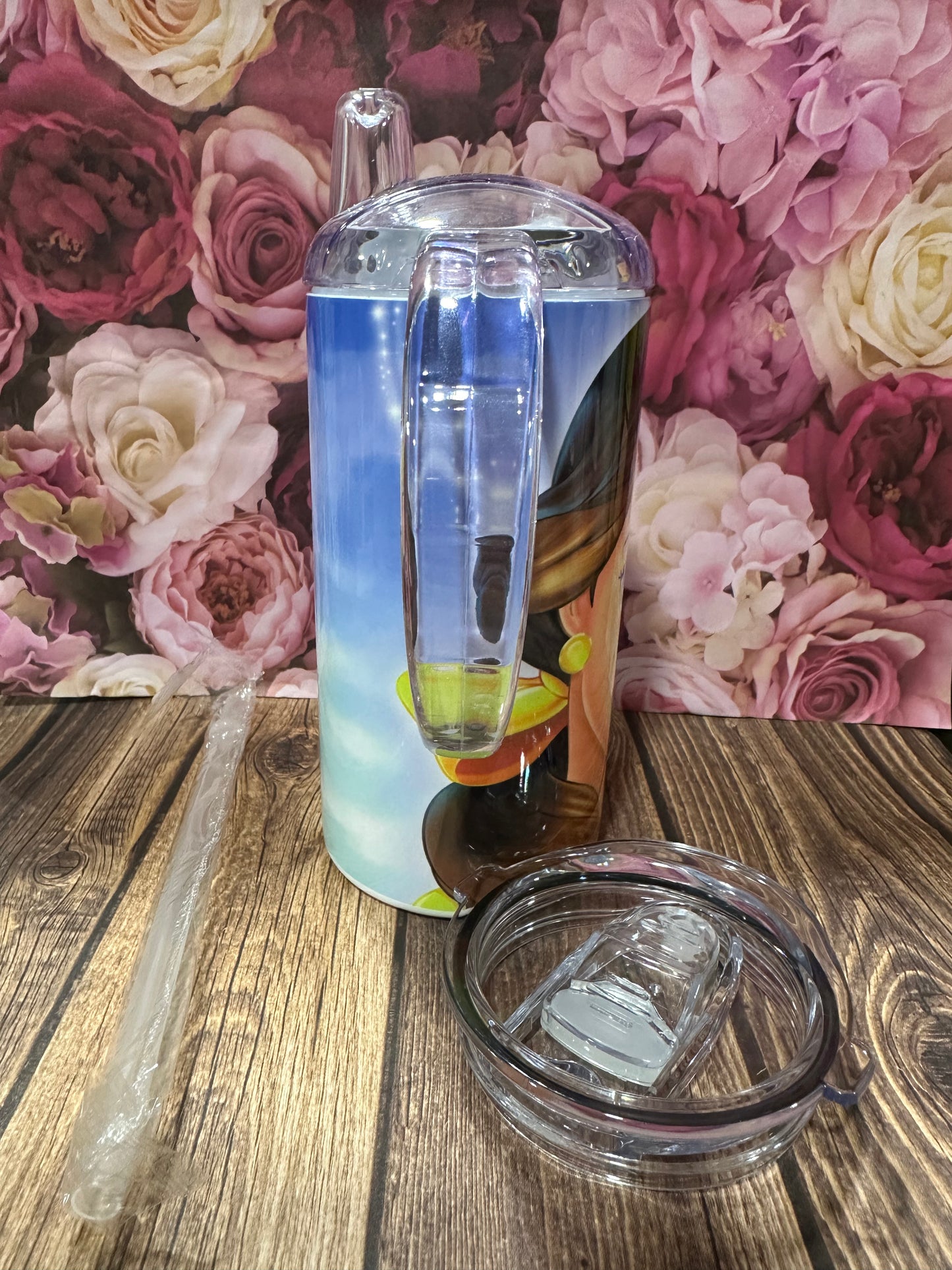 12 oz straight stainless-steel double walled sippy cup/ regular tumbler.