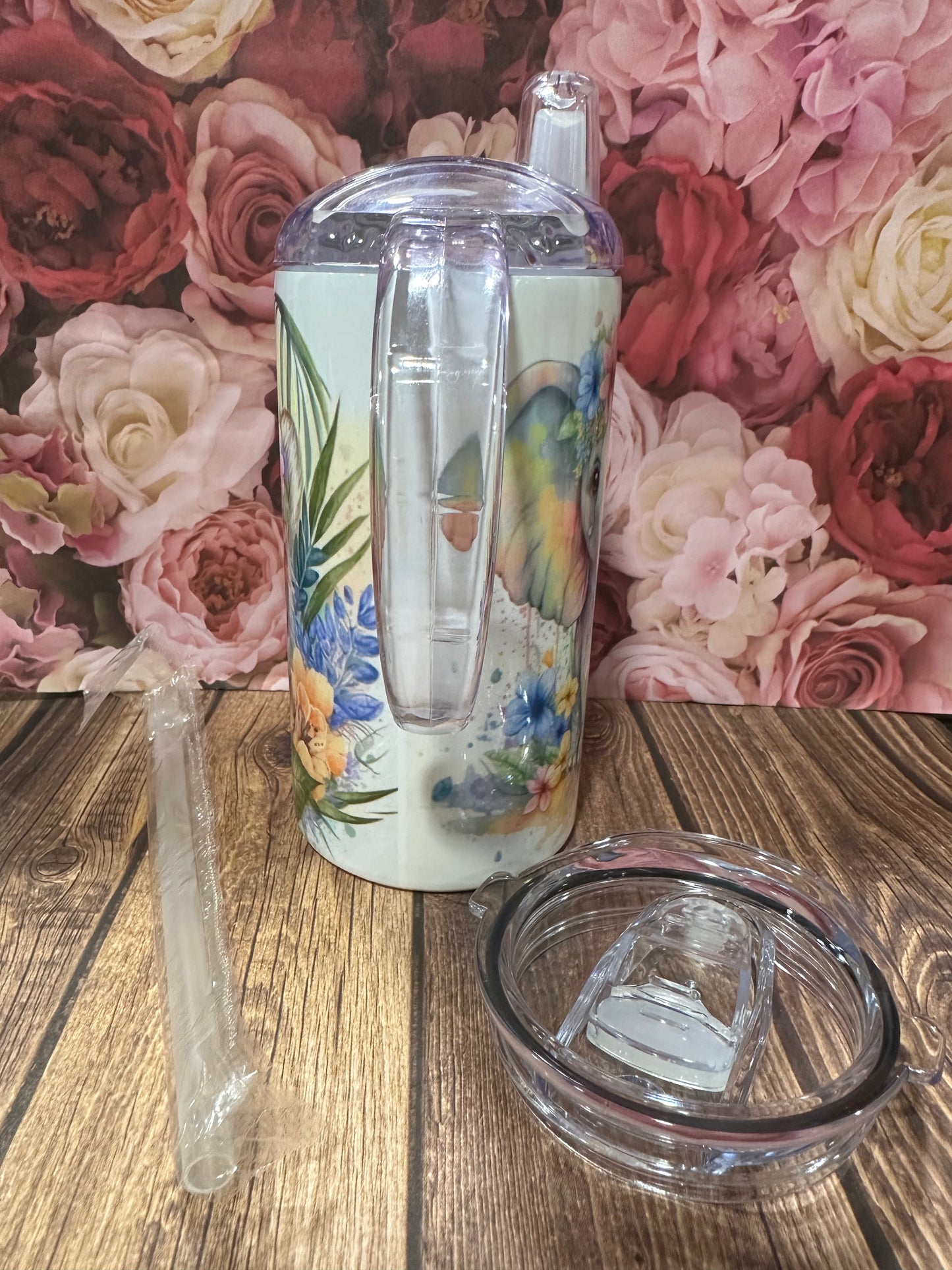 12 oz straight stainless-steel double walled sippy cup/ regular tumbler.