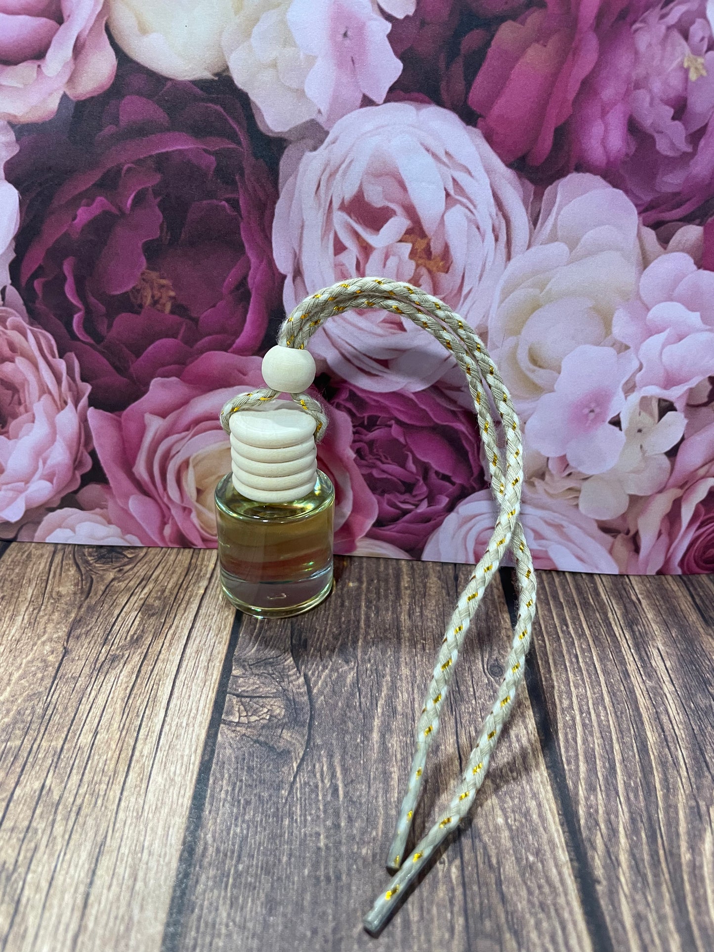 Strawberry cheesecake glass car freshie