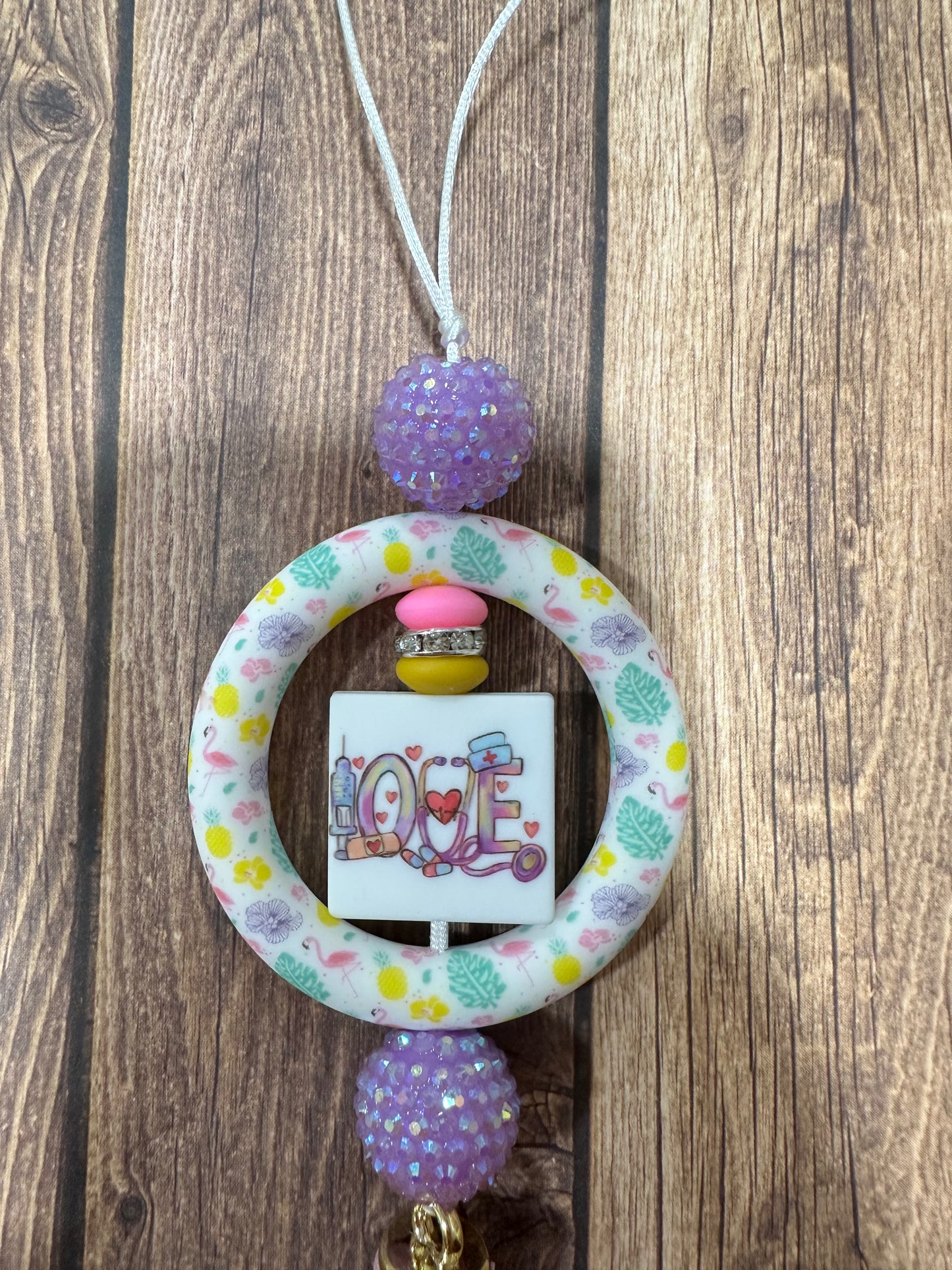 Beaded car charm