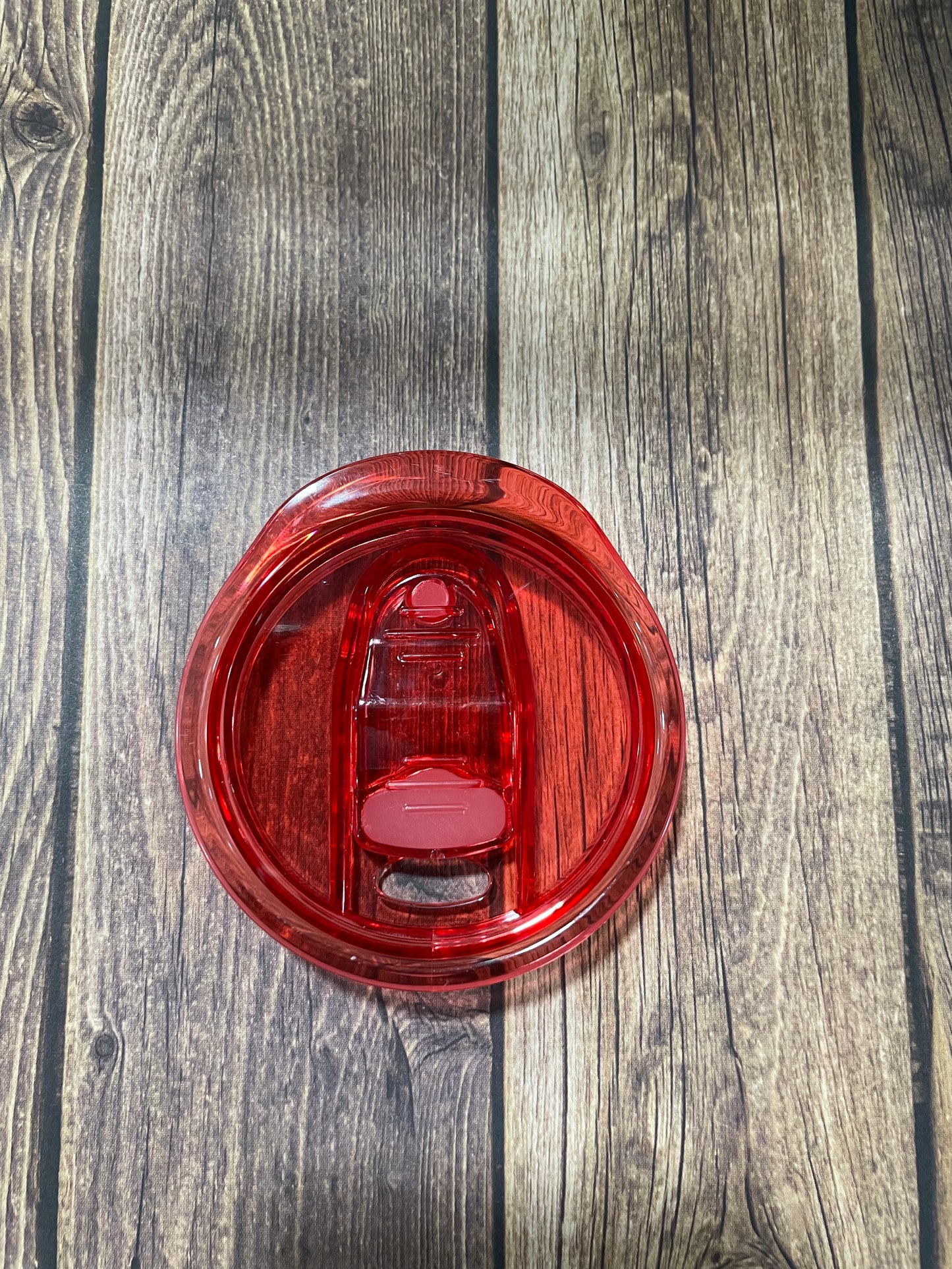 Red tumbler lid