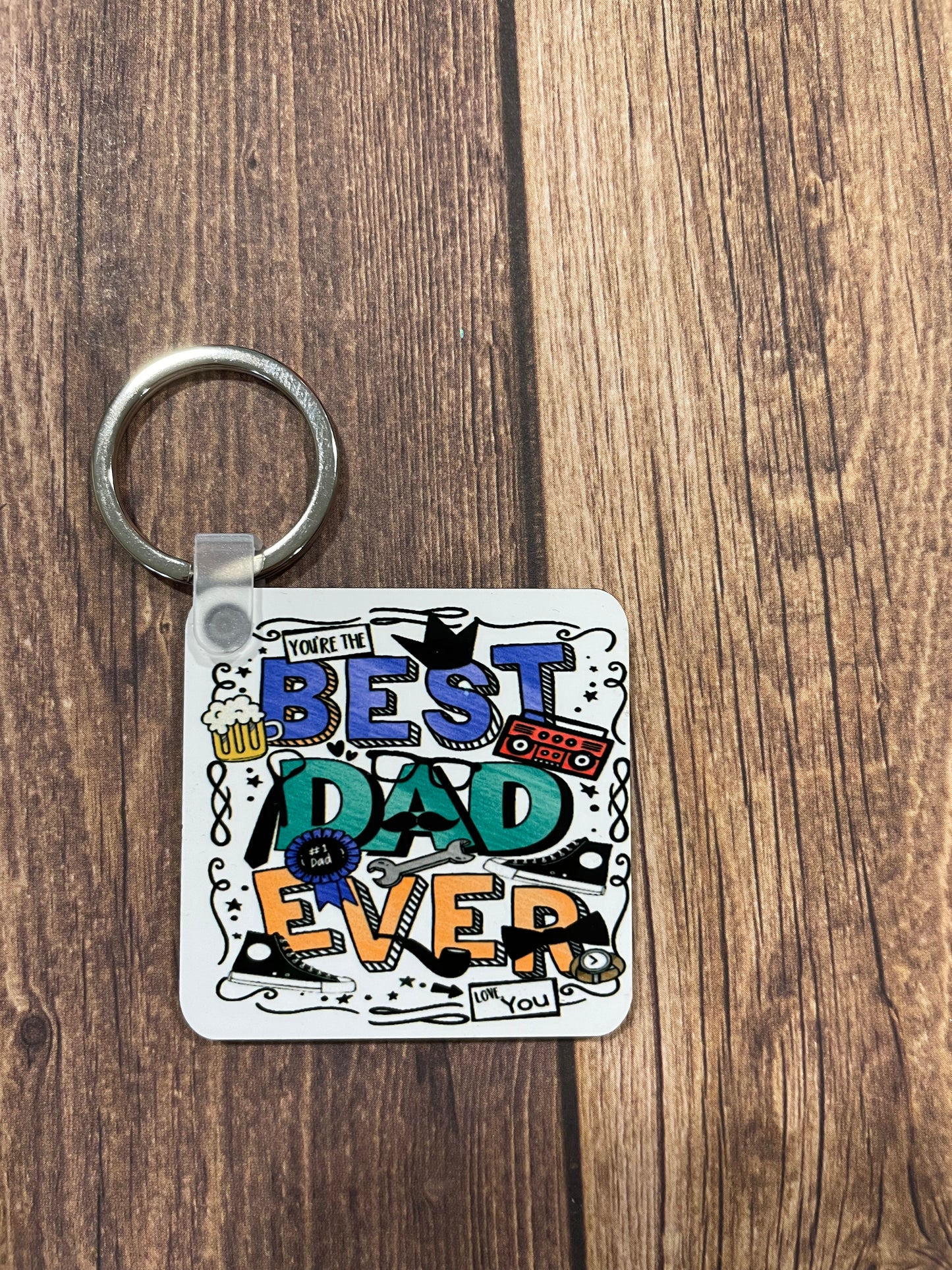 Best dad ever keychain