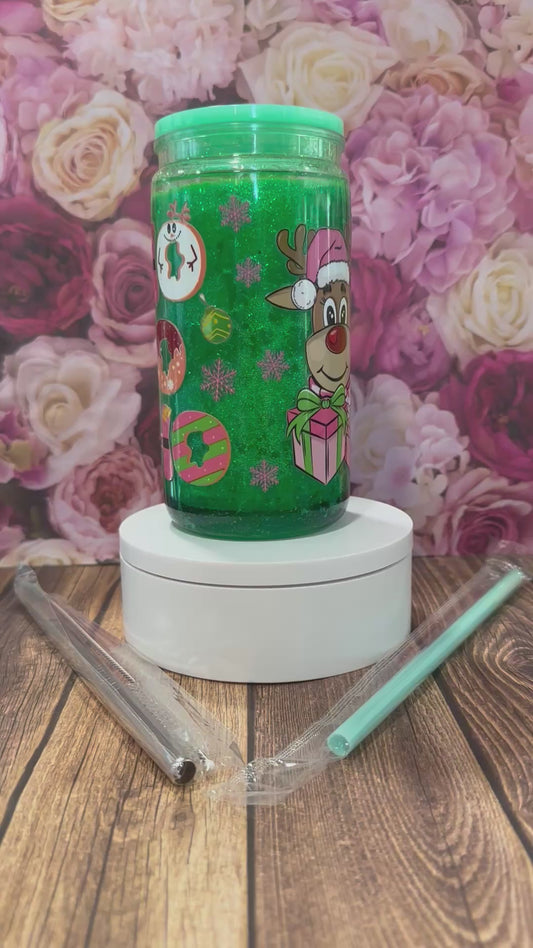 16 oz snow globe tumbler