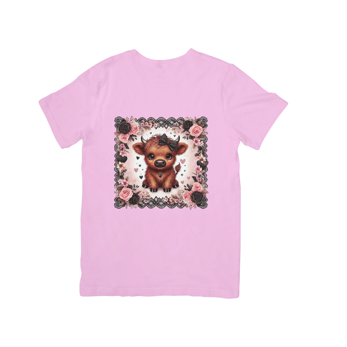 Cow with roses