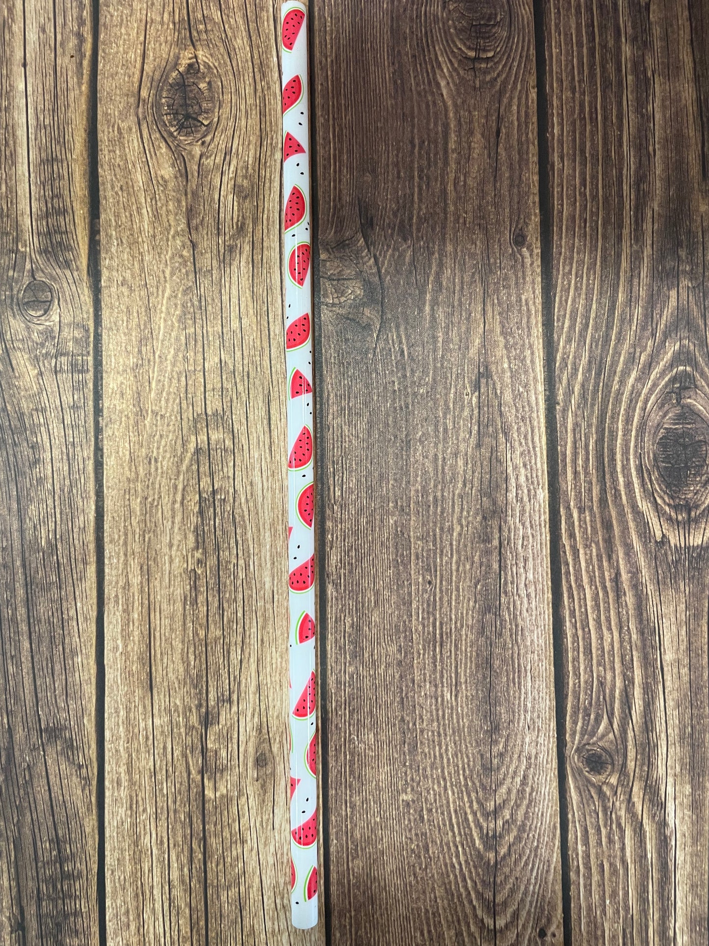 9" Watermelon plastic reusable straws