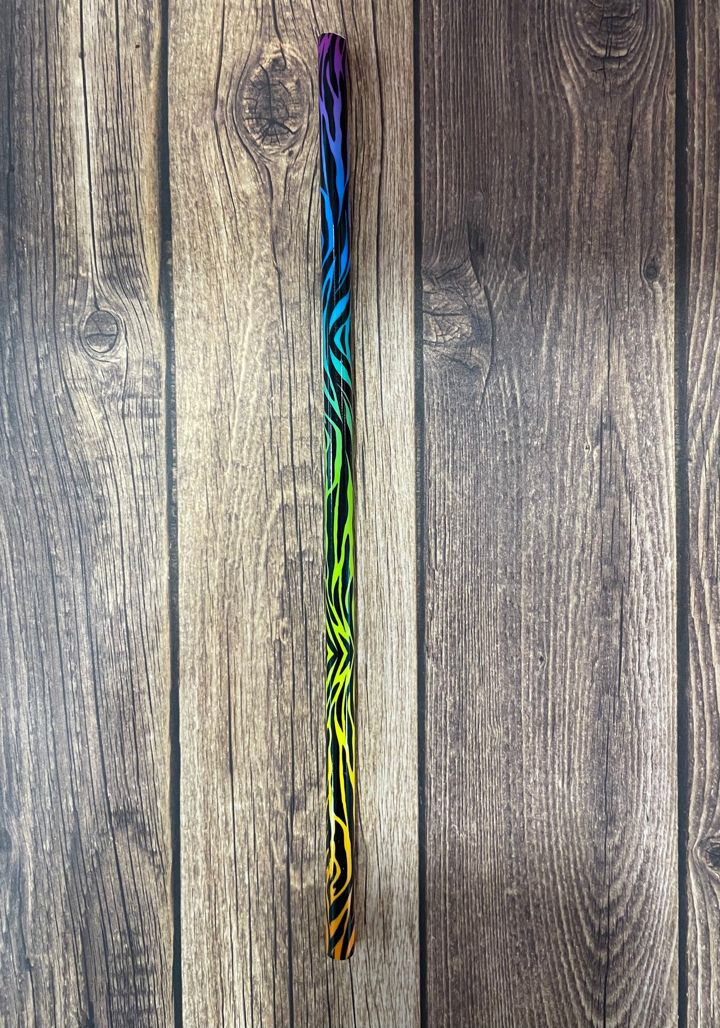 9" Lisa Frank plastic reusable straw