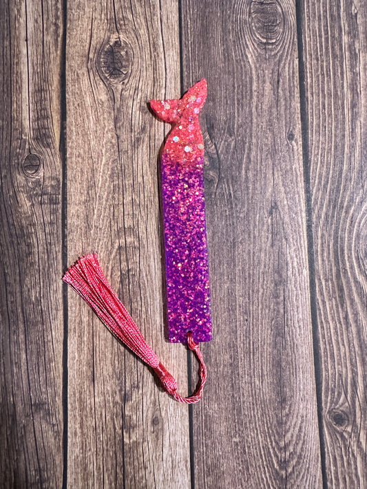 Mermaid resin tail bookmark