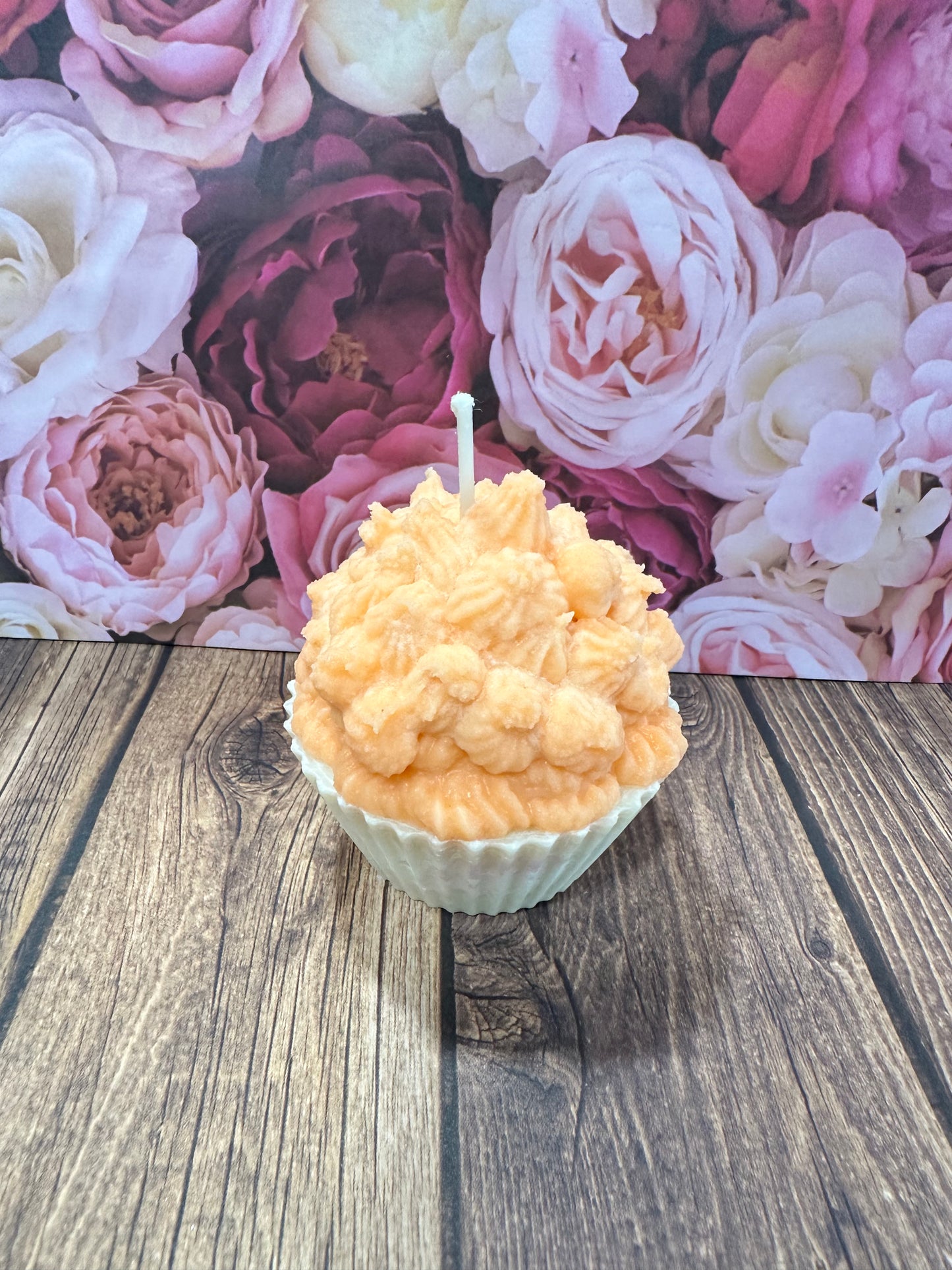 Carrot cake soy wax cupcake candle