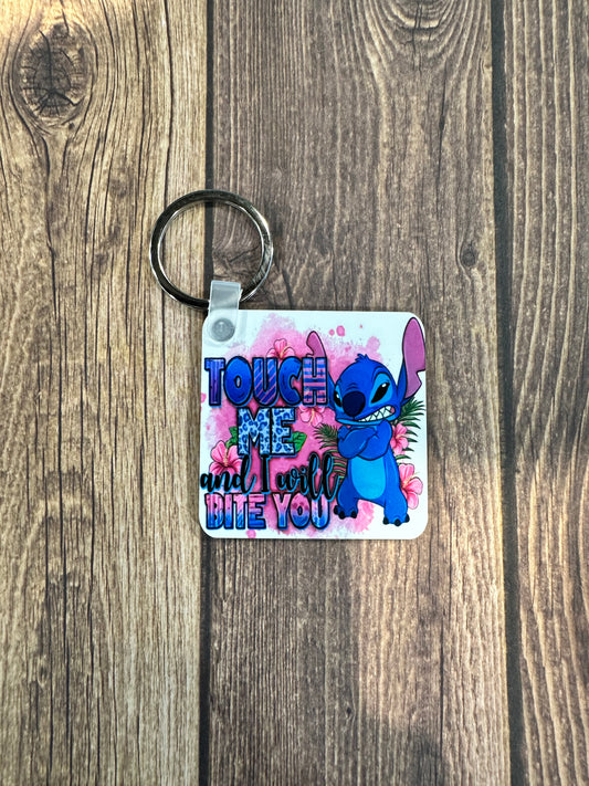 Touch me and I will bite you keychain
