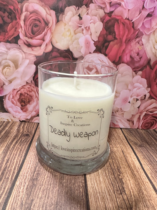 Round deadly weapon candle
