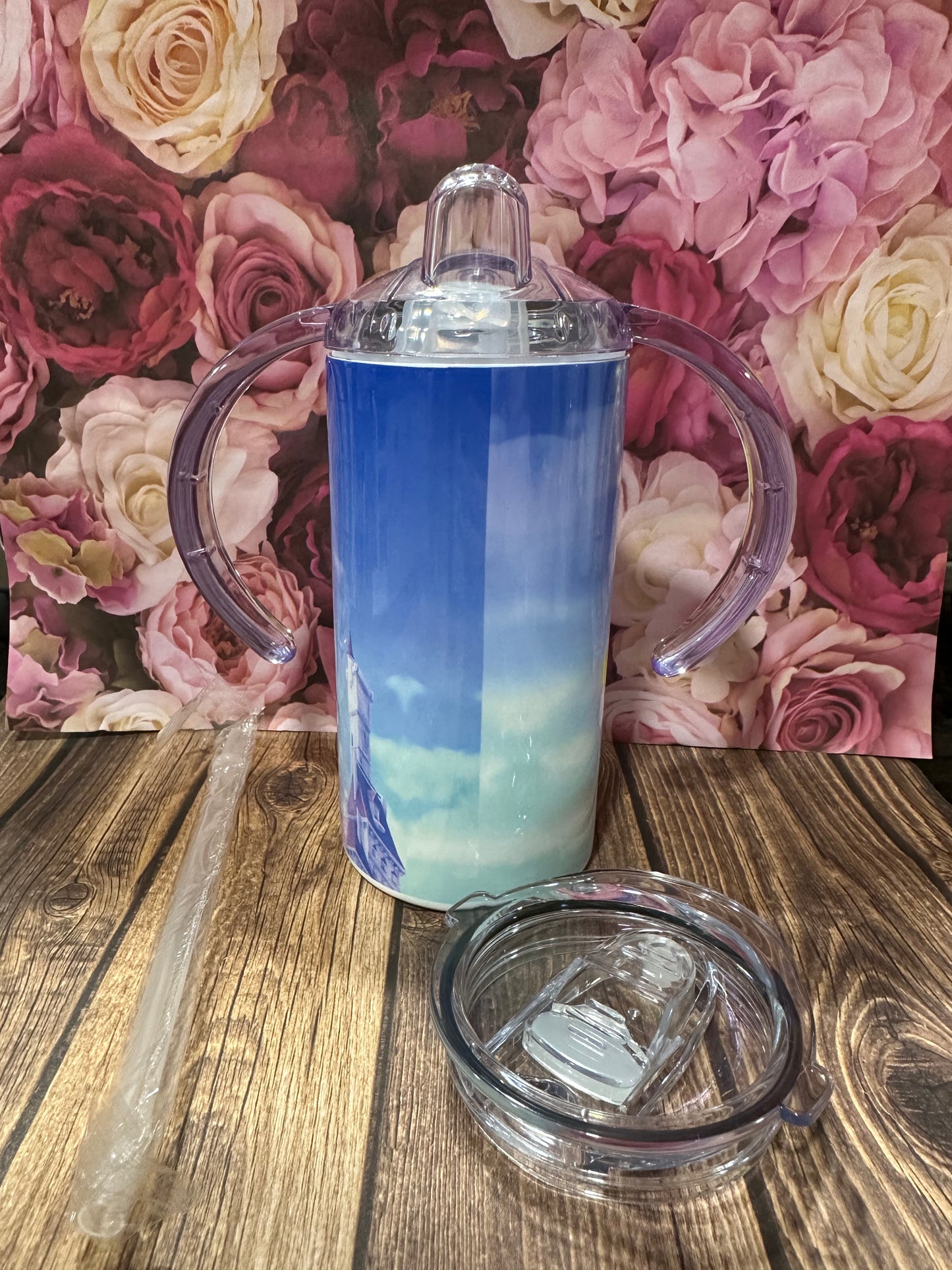 12 oz straight stainless-steel double walled sippy cup/ regular tumbler.