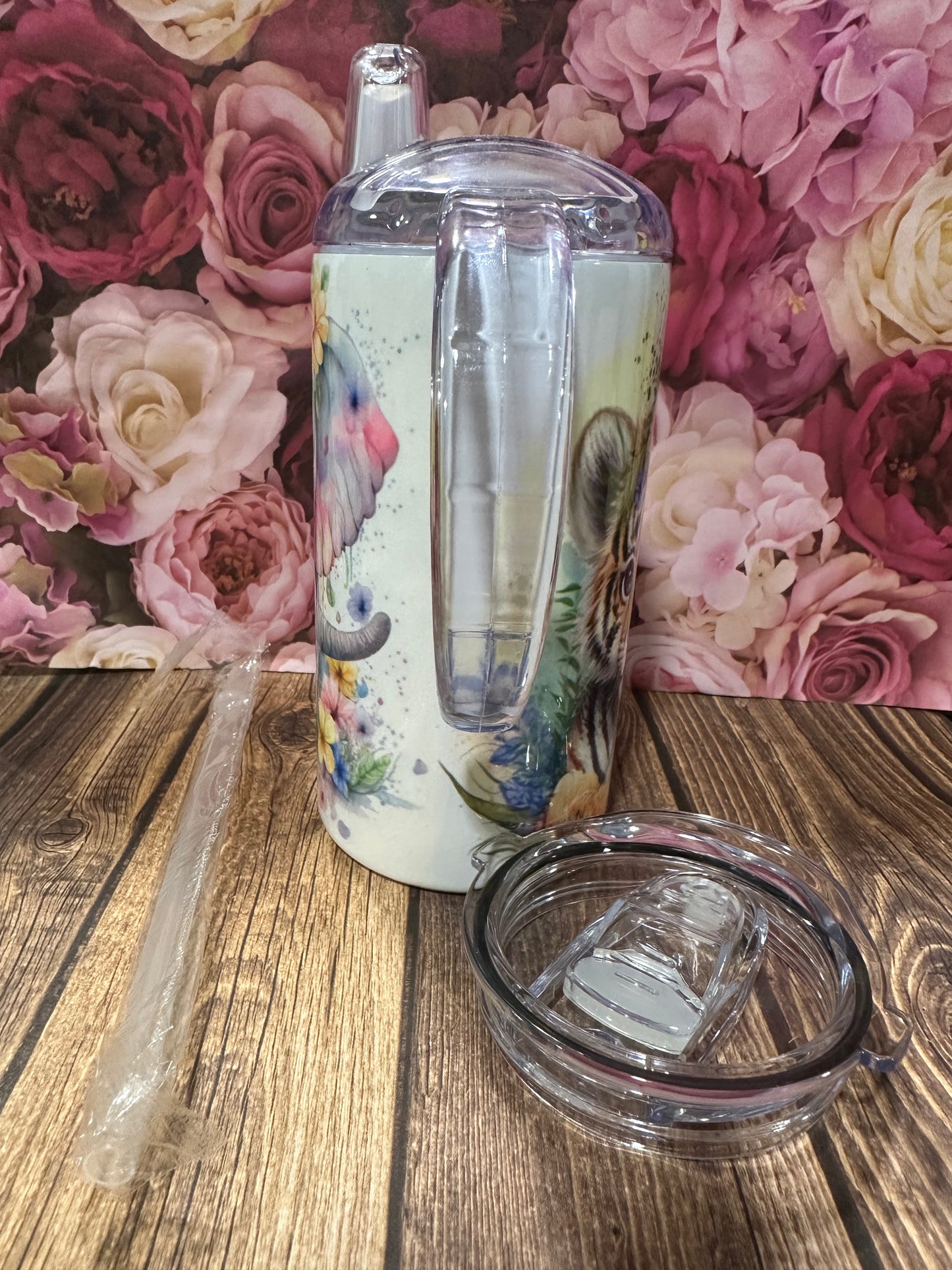 12 oz straight stainless-steel double walled sippy cup/ regular tumbler.