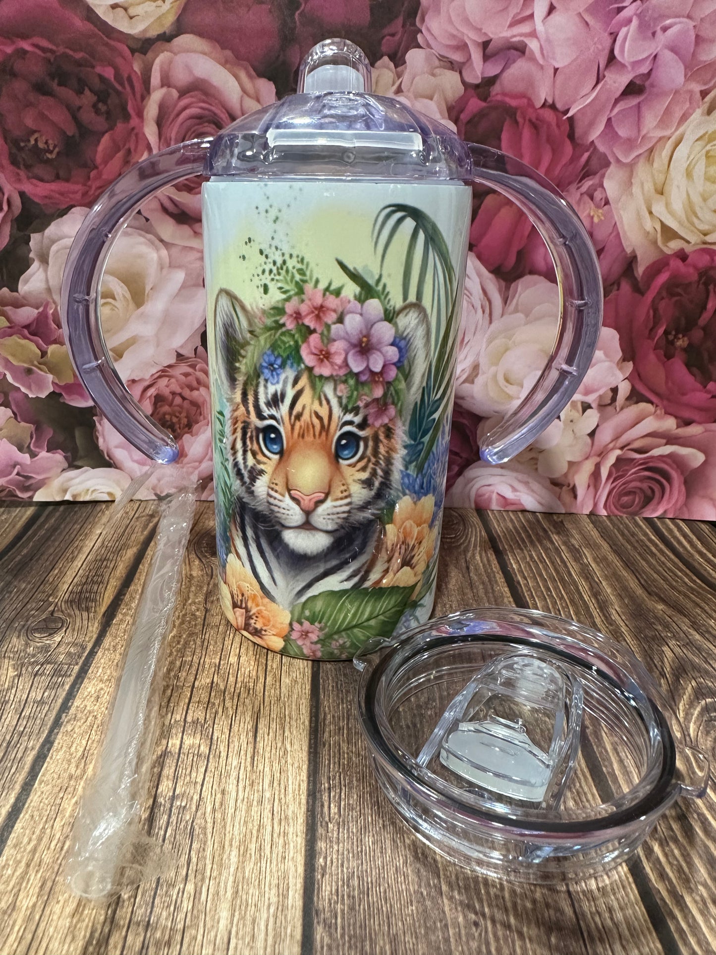 12 oz straight stainless-steel double walled sippy cup/ regular tumbler.