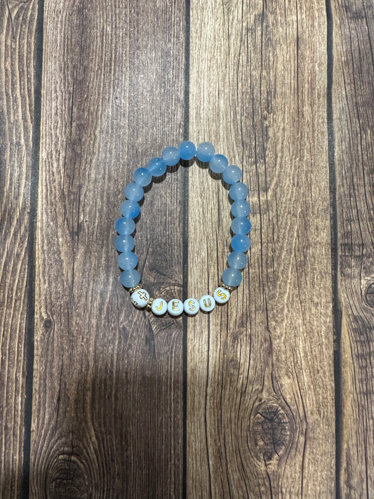 Glass beaded bracelet