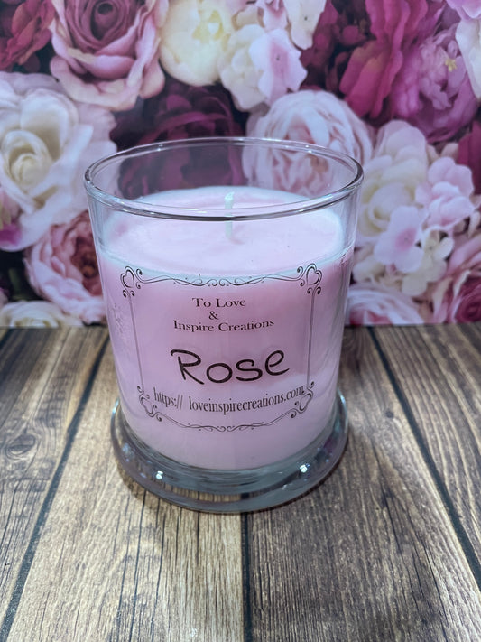 Round rose candle