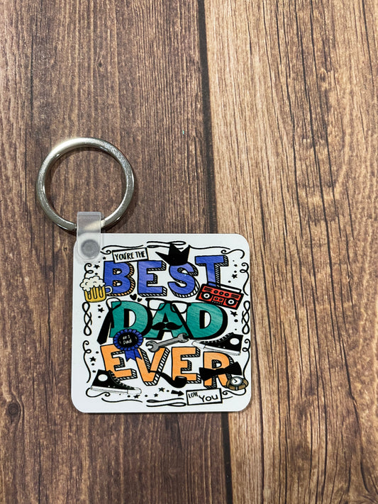 Best dad ever keychain