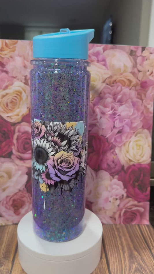 18 oz acrylic flip straw tumbler