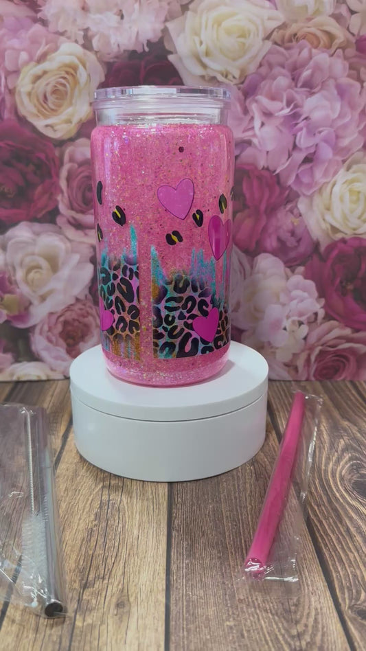 16 oz acrylic snow globe tumbler