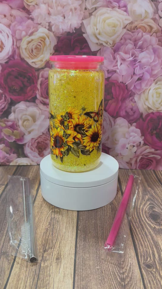 16 oz acrylic snow globe tumbler