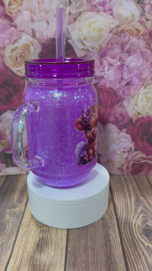 20 oz acrylic snow globe tumbler